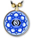 Brow (Third Eye) Chakra Sanskrit Mandala Pendant and Earrings - handcrafted by Hermit Studios