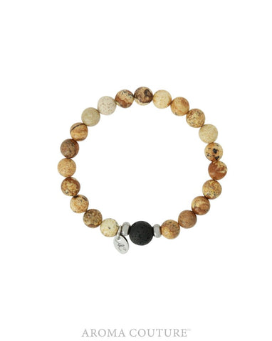 Kid's Picture Jasper and Little Lava Aroma Bracelet by Aroma Couture