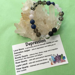 Depression Healing Crystal Gemstone Bracelet