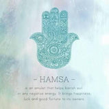 Hamsa Hand Design Aromatherapy Essential Oil Diffuser Necklace - Silver 30mm - Free Chain - Gift Idea