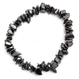 Healing Gemstone Chip Bracelets with Lava Stone Charm  - wide variety