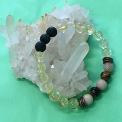 HAPPINESS Aromatherapy Diffuser Bracelet - Citrine, Tiger Eye and Sunstone
