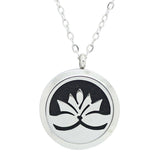 Lotus Flower Design Aromatherapy Diffuser Necklace - Free Chain