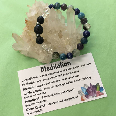 Meditation Healing Crystal Gemstone Bracelet