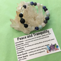 Peace and Tranquillity Healing Crystal Gemstone Bracelet