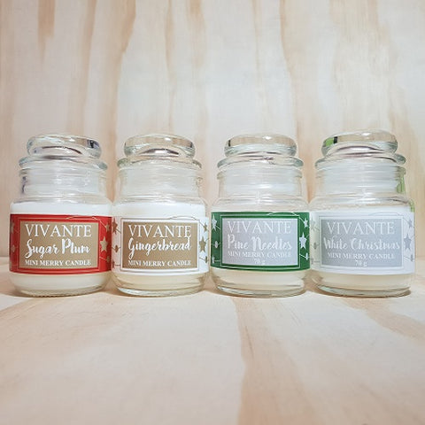 Scents of Christmas Mini Essential Oil Candle Jars 80g - Renu Aromatherapy