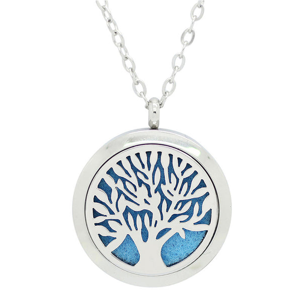 Tree of Life Design Aromatherapy Diffuser Necklace - Free Chain