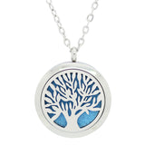 Tree of Life Design Aromatherapy Diffuser Necklace - Free Chain