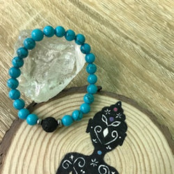 Kid's Turquoise and Lava Stone Aroma Diffuser Bracelet