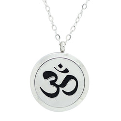 Sanskrit Om Design Aromatherapy Diffuser Necklace - Free Chain